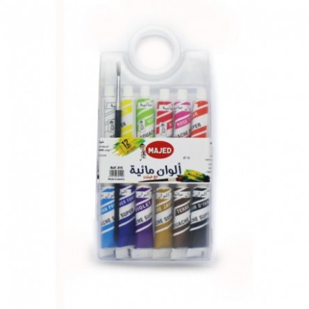 B.PLAST GOUACHE DE 12 METAL MAJED